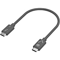 Sabrent Cable USB tipo C Thunderbolt 3 (certificado) | hasta 40 Gbps | Soporta carga de 100 W (5 A- 20 V) | Chip E-Mark…